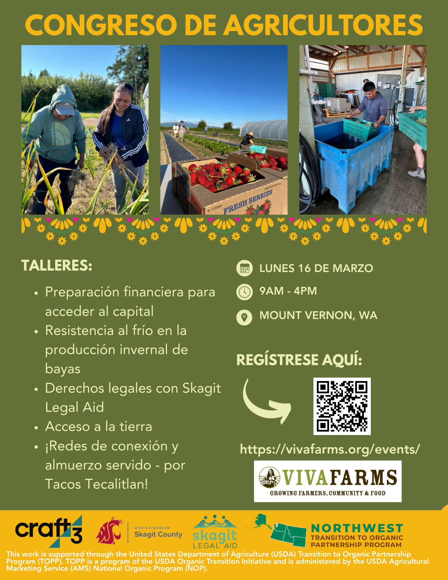 flyer with Congreso details in ESP